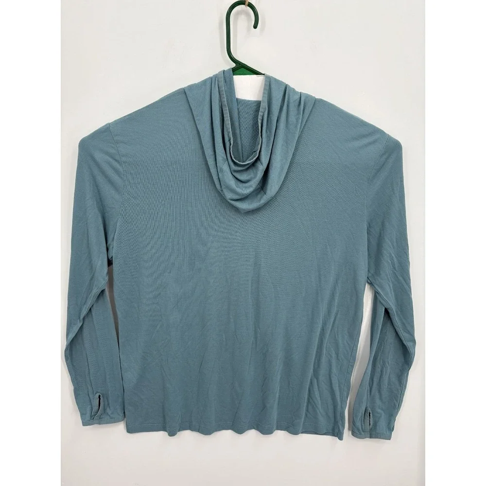 Free Fly Hoodie Mens XL Blue Green Pullover Bamboo Blend Lightweight Performance - Picture 5 of 7